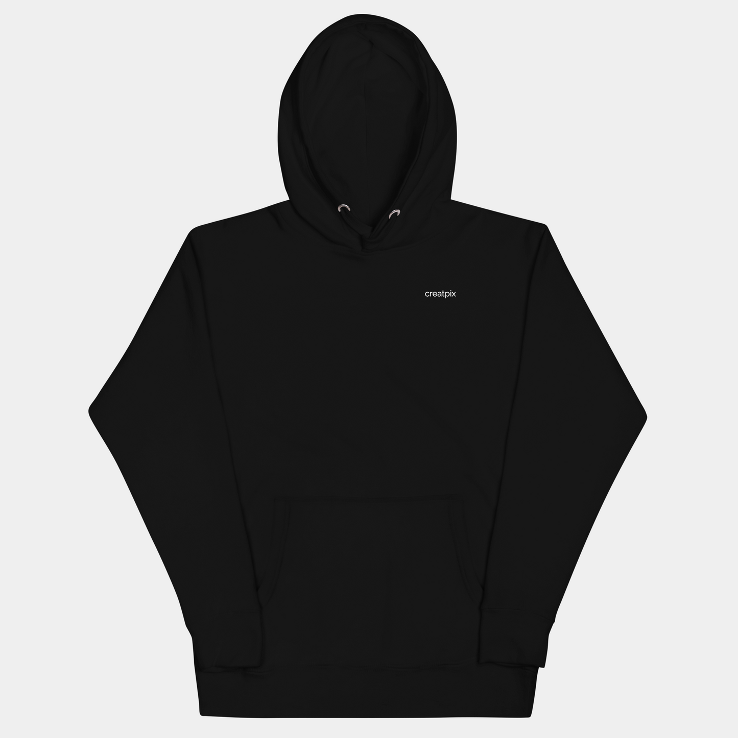 model wearing flowing line art gold hoodie (black) by creatpix